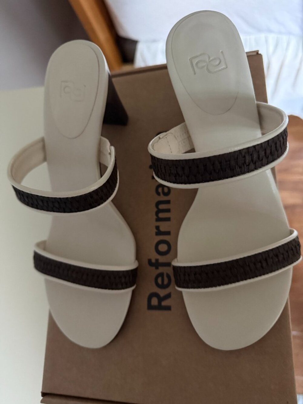 Reformation Lenora Heeled Sandal Brown - Size 7.5
